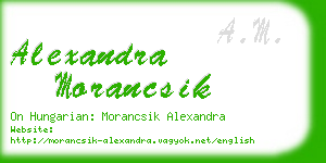 alexandra morancsik business card